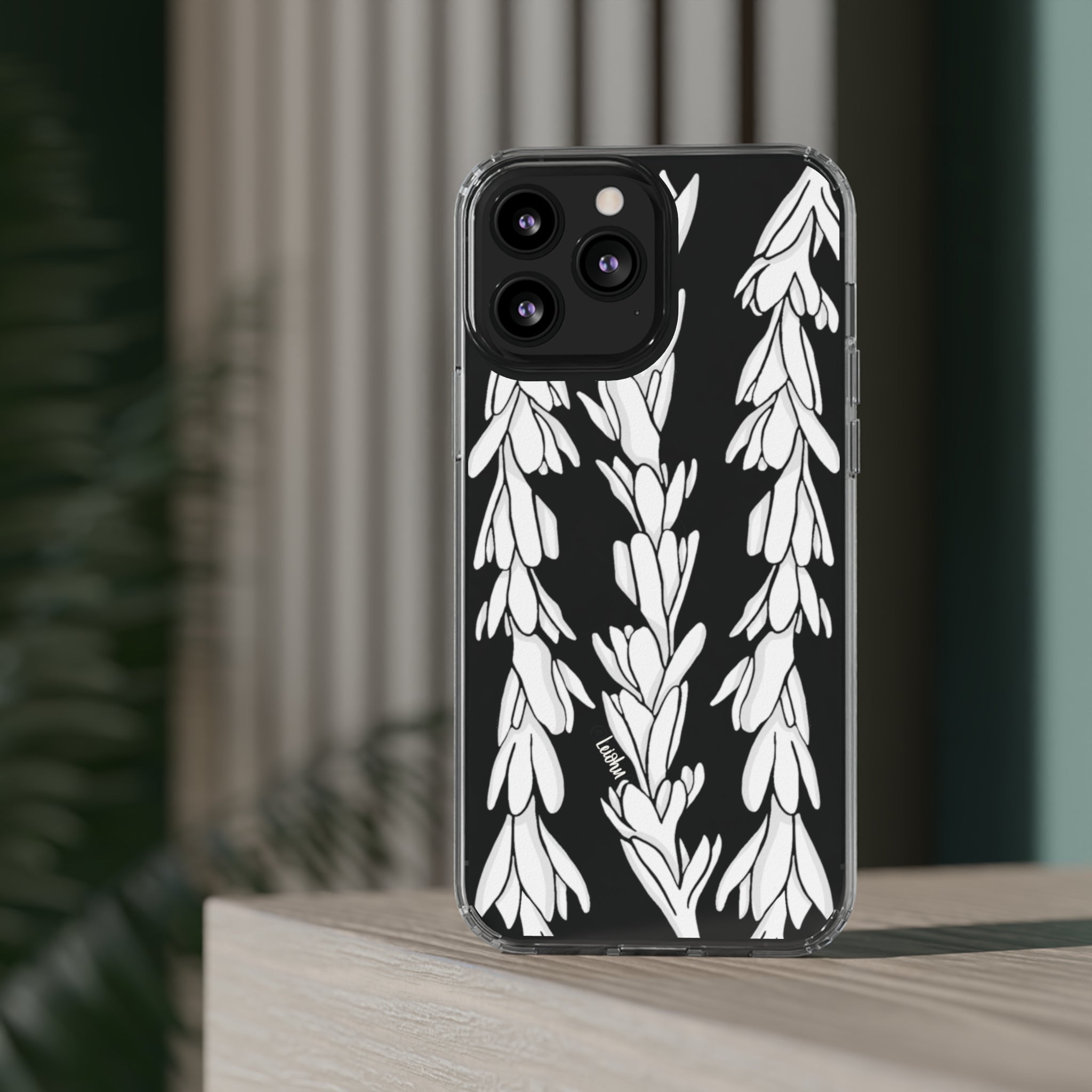 Premium Tuberose Lei Clear Phone Case - Shatterproof & Slim Design for iPhone & Samsung | Perfect for Hawaiian Luau, Beach Parties & Tropical Vacations