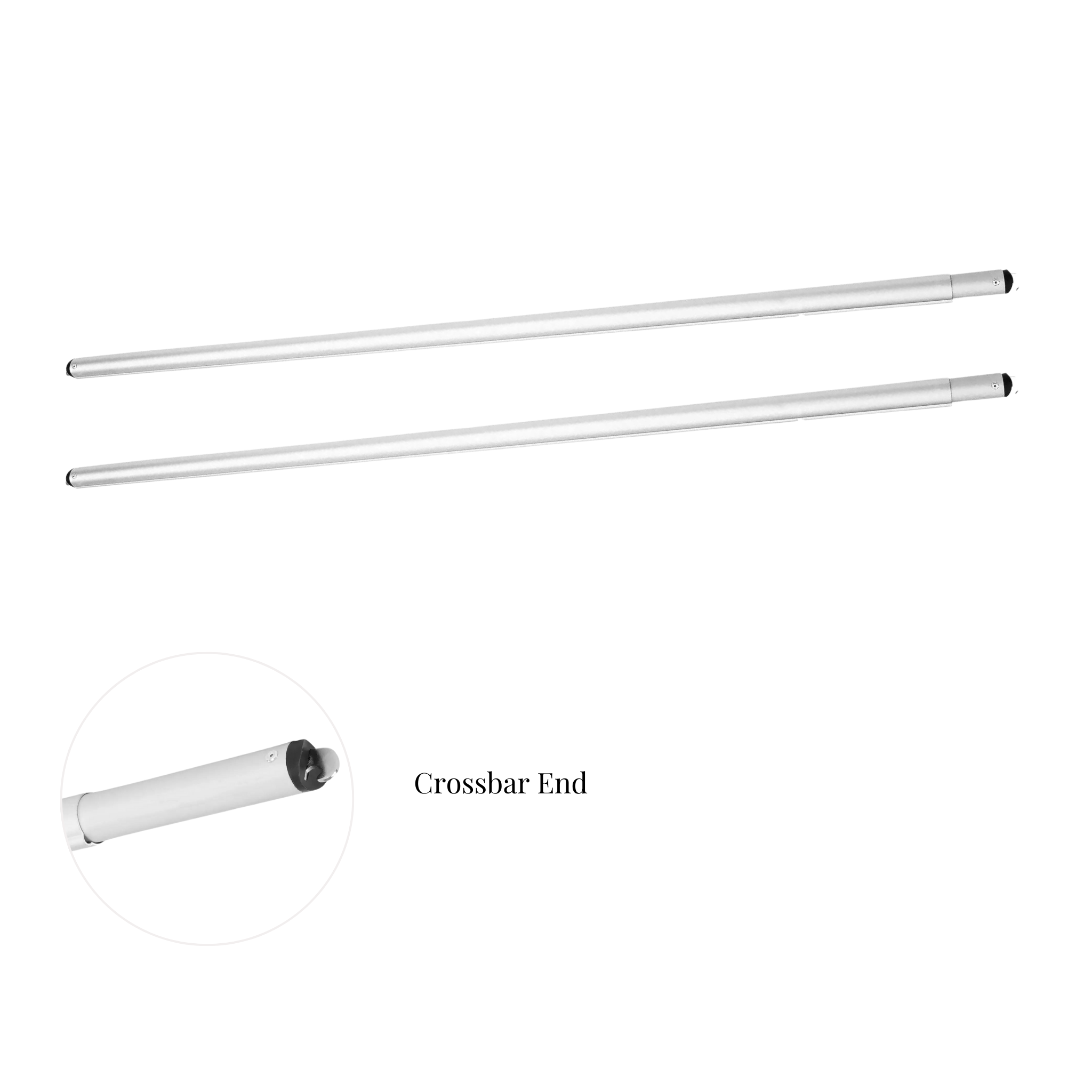 2-Pack Adjustable Crossbar Drape Support Rod (3ft to 5ft) - Perfect for Window Curtains, Room Dividers & Closet Organizers