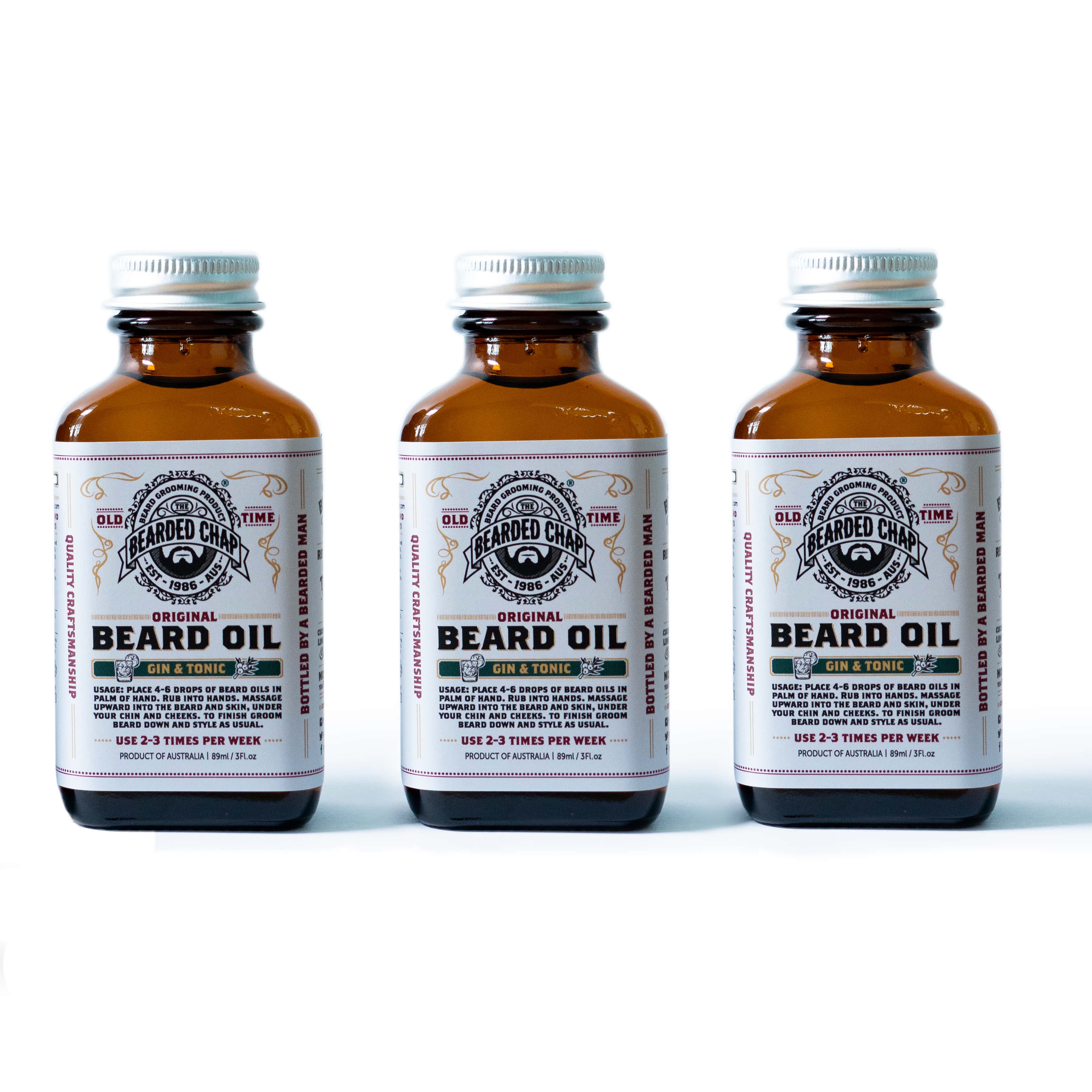 Premium Beard Oil 3 Pack Set - Natural & Organic Conditioning for Men's Facial Hair Growth & Grooming - Perfect for Daily Use, Beard Care Routine & Gift Giving