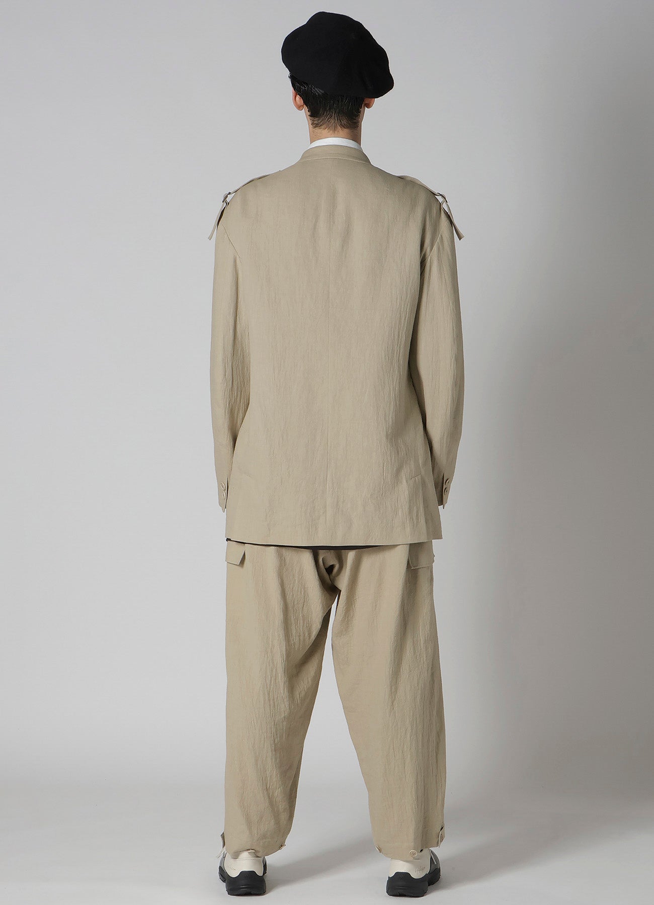 Stylish Cotton Linen Viyella 2-Button Jacket with Adjustable Shoulder Buckles | Perfect for Office Wear & Casual Outfits