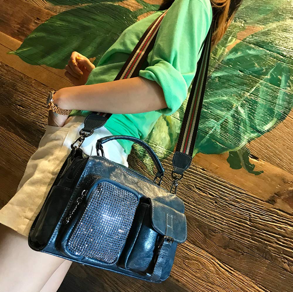 Stylish Rhinestone Backpack for Women - Soft Leather & Portable (25×18×9cm) - Perfect for Work & Travel