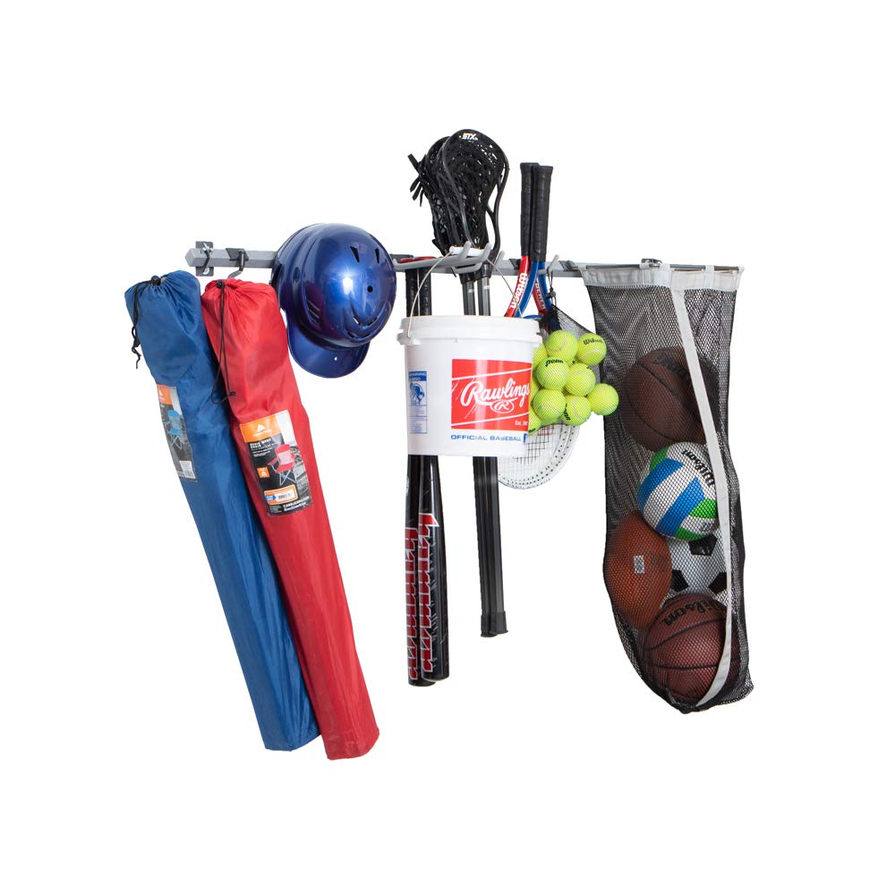 Customizable Monkey Bar Storage Garage Organizer - Heavy Duty Sports Equipment Rack for Balls, Bikes & Gear | Perfect for Home Gym, Garage Organization & Sports Storage