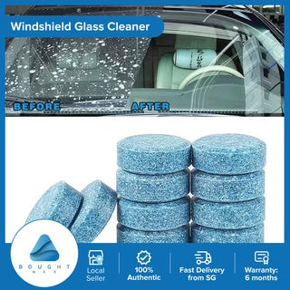 10-Pack Windshield Glass Cleaner Concentrate - Streak-Free Formula for Car Windows, Home Floors & Mirrors - Ideal for Auto Detailing & Household Cleaning