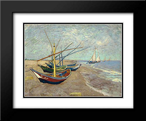 Black Modern Wood Frame with Double Matting