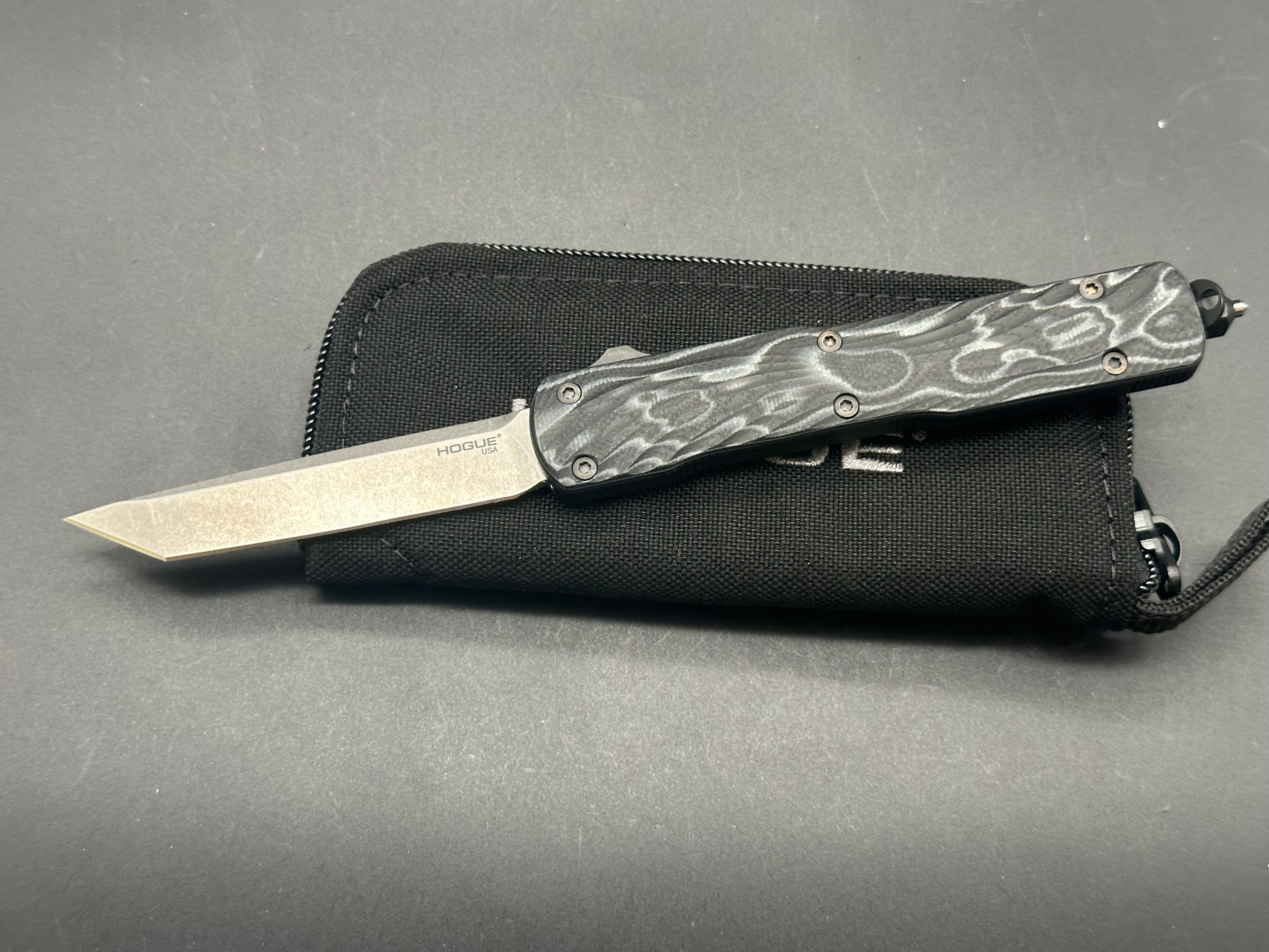 Hogue Counterstrike OTF Automatic Knife - Black G10 Handle, Mascus Tanto Blade - Tactical EDC, Outdoor Survival, Self Defense