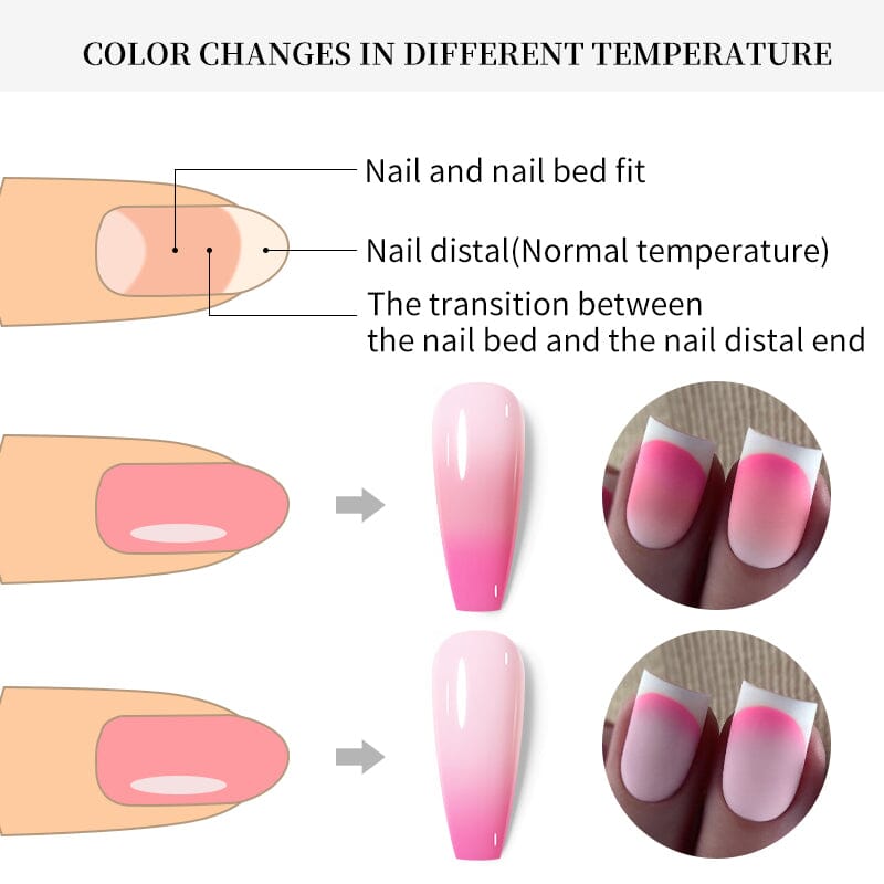 BORN PRETTY Thermal Color Changing Nail Polish - 10ml Gel Polish (Shade 07) - Long Lasting UV/LED Nail Art for Home Manicure & Salon Use