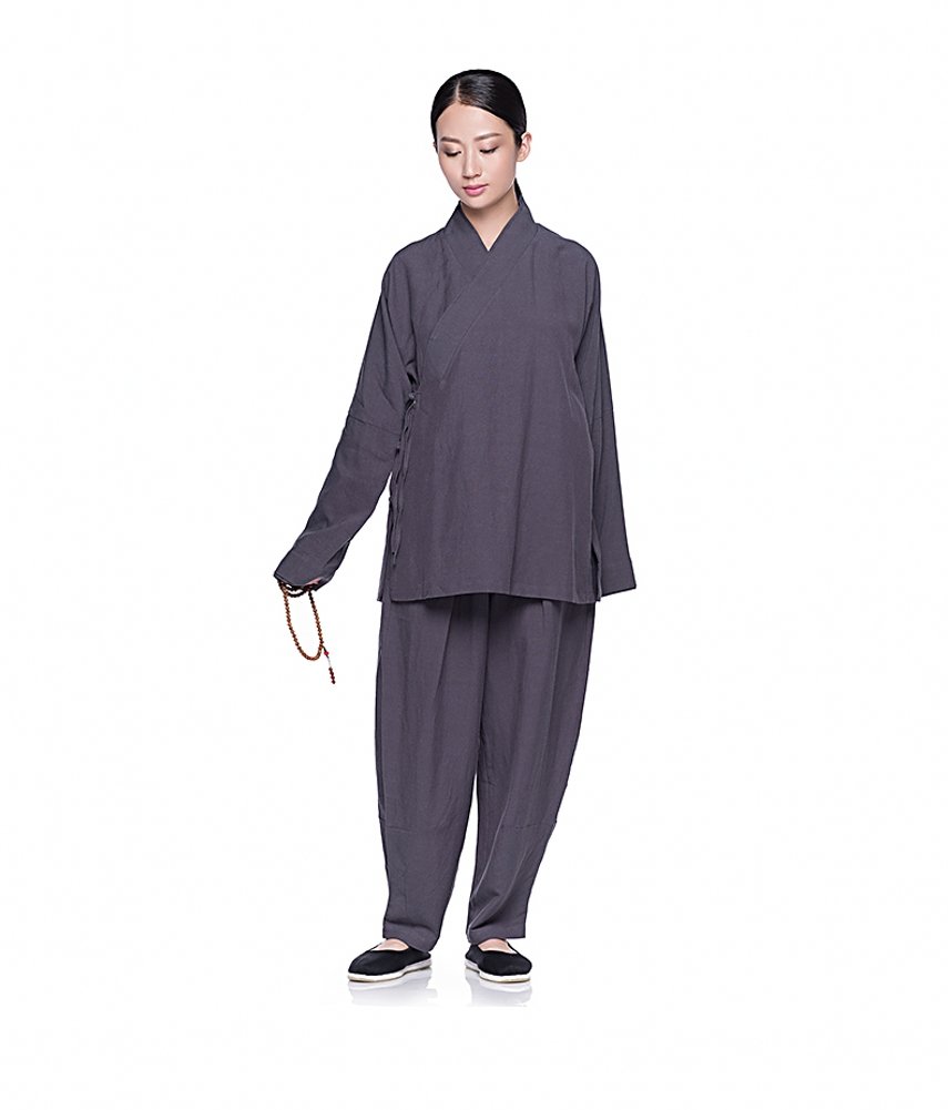 KATUO Women's Buddhist Meditation Clothing Set - Comfortable Religious Outfit for Yoga, Zen Practice & Spiritual Retreats
