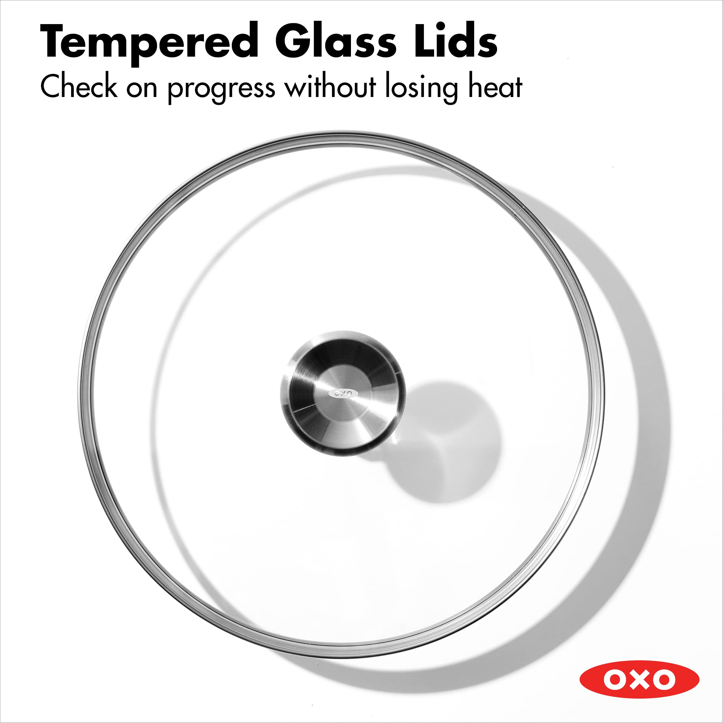 OXO Mira Tri-Ply Stainless Steel 3.57QT Covered Chef's Pan with Lid - PFAS-Free, Multi-Clad, Induction Compatible, Dishwasher & Oven Safe (Silver) - Perfect for Sautéing, Braising & Everyday Cooking