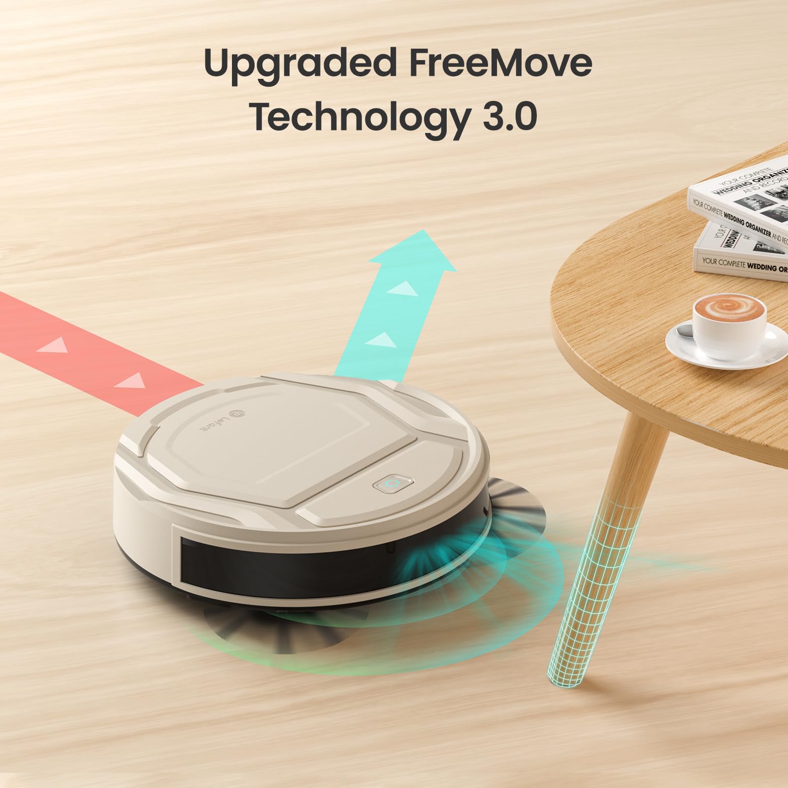 Lefant M210 Pro Robot Vacuum Cleaner - 2200Pa Strong Suction, Tangle-Free, Slim & Quiet Design, Self-Charging, Wi-Fi/APP & Alexa Compatible - Perfect for Pet Hair, Hardwood Floors, Carpets - Ideal for Home, Office, and Pet Owners