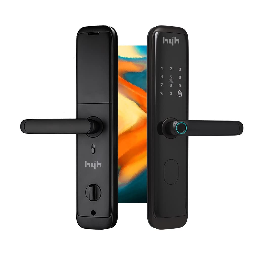Smart Fingerprint Door Lock - Keyless Entry Electronic Mortise Lock with Touchscreen, PIN Code, RFID Cards & Backup Keys - Secure Your Home, Office & Apartment Doors