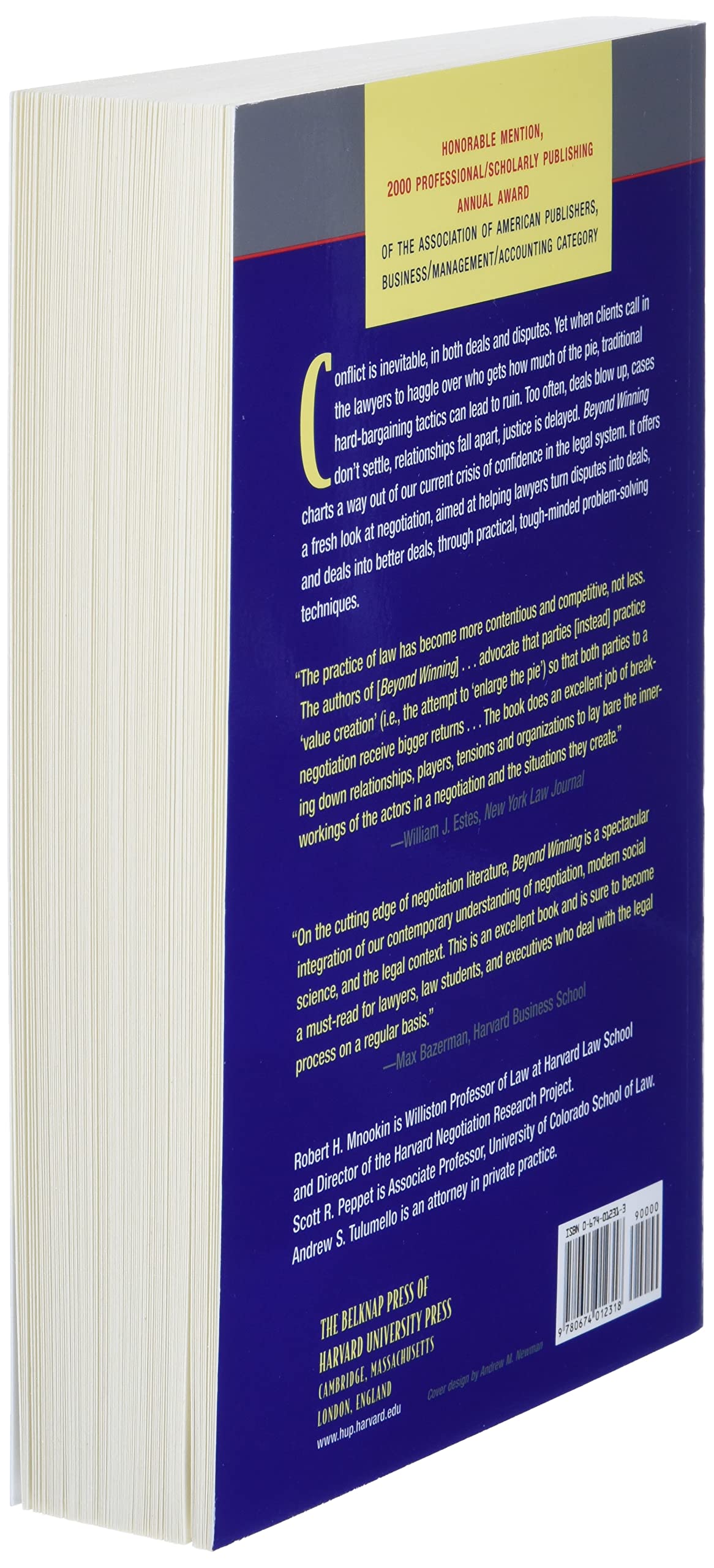 Beyond Winning: Negotiating to Create Value in Deals and Disputes - Essential Business Strategy Book for Entrepreneurs, Lawyers & Professionals - Perfect for Conflict Resolution & Deal-Making Scenarios