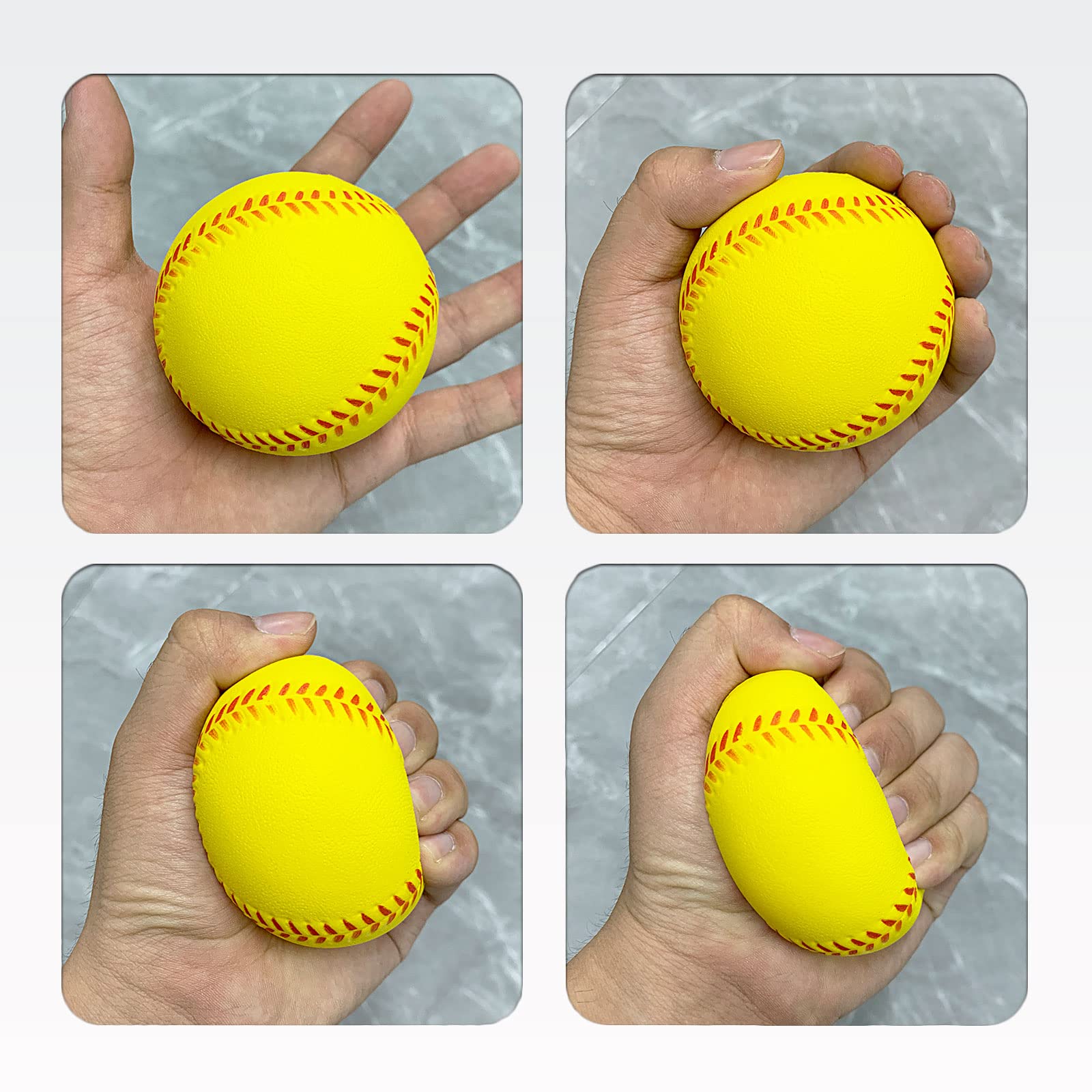 12 Pack Soft Foam Baseballs for Kids - Safe Training Baseballs for Throwing, Catching & Batting Practice | Regulation Size | Perfect for Backyard Games, T-Ball Practice & Indoor Sports Activities