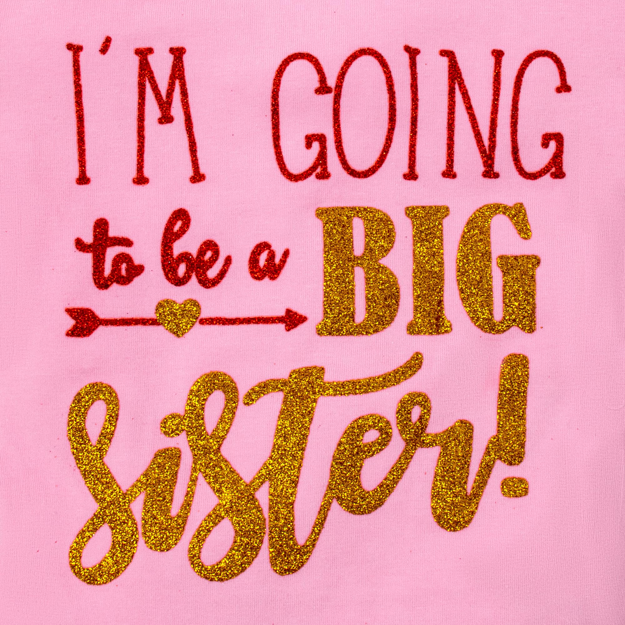 Big Sister T-Shirt for Toddler Girls - Cute Baby Sister Outfit for Family Photos