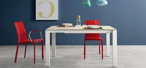 Midj Badu Dining Table with Durable Melamine Top - Perfect for Kitchen, Dining Room & Outdoor Entertaining