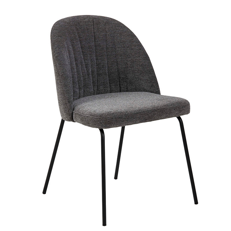 MILANI Modern Dining Chair - Anthracite Grey Upholstered Seat for Kitchen, Dining Room & Office - Comfortable & Stylish Home Furniture