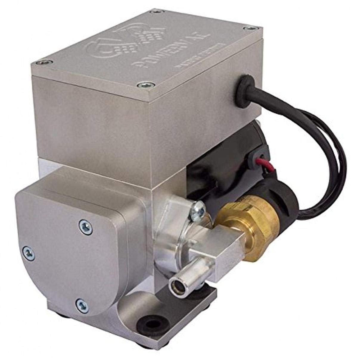 12V Electric CVR Vacuum Pump with Regulated Pressure - Durable Aluminum & Clear Anodized Finish - Ideal for Automotive Brake Bleeding, HVAC Systems & Industrial Applications