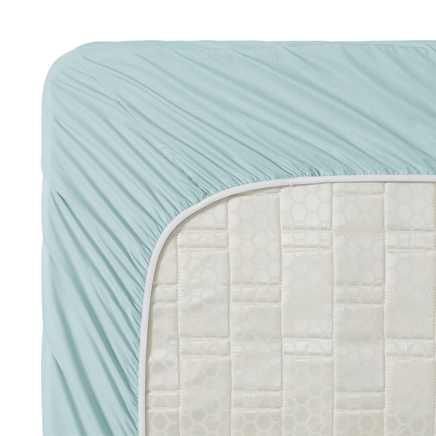 Clara Clark Extra Deep Pocket Fitted Sheet - Luxury Soft Twin XL Sheet for Deep Mattress (Aqua Light Blue) | Perfect for Guest Rooms, Dorms & Adjustable Beds