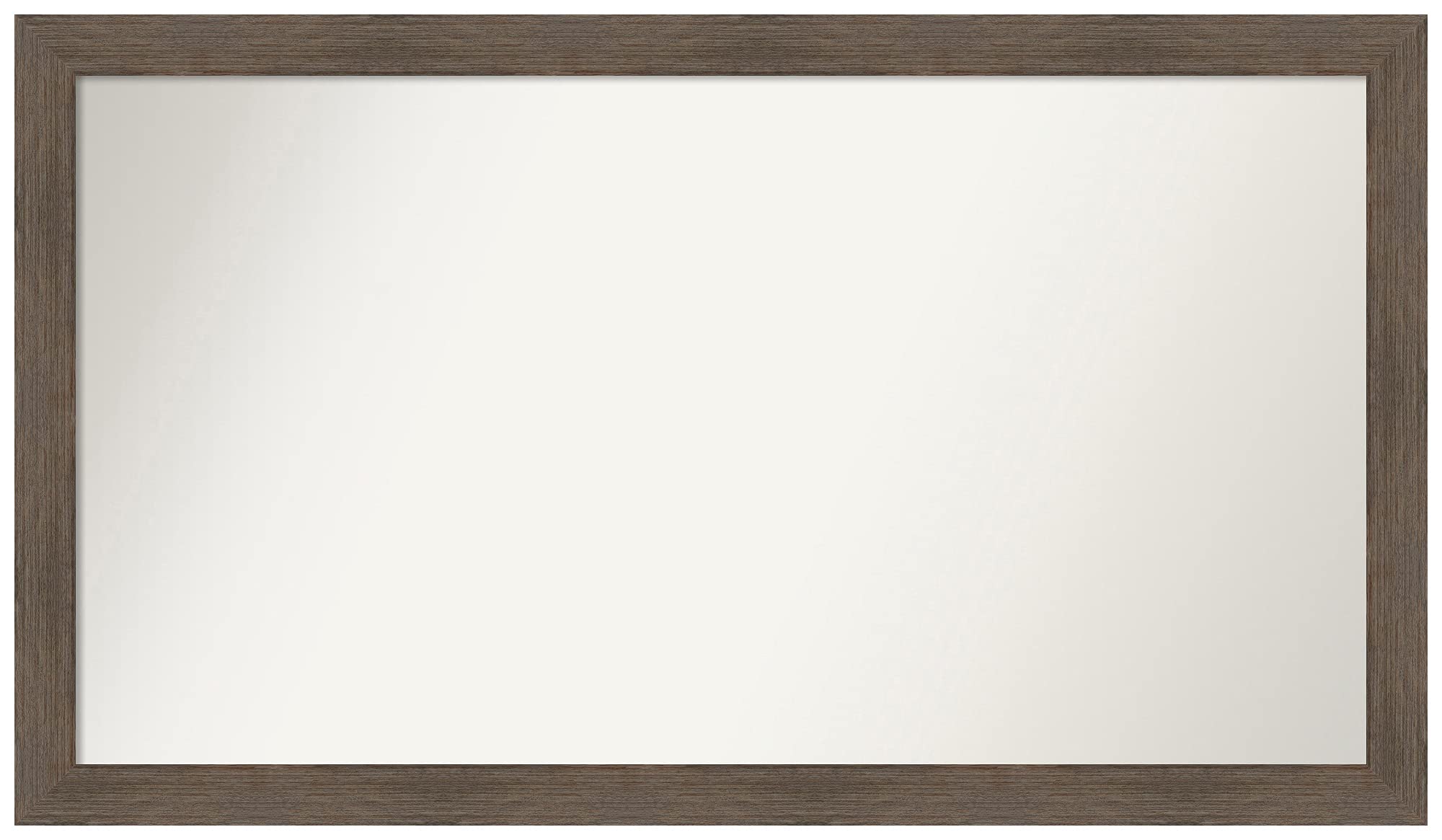Amanti Art 23x40 Inch Non-Beveled Custom Wall Mirror - Solid Hardwood Mocha Narrow Frame - Bathroom, Living Room, Bedroom Decor - Custom Sizes Available - Brown Wooden Mirror for Home & Office