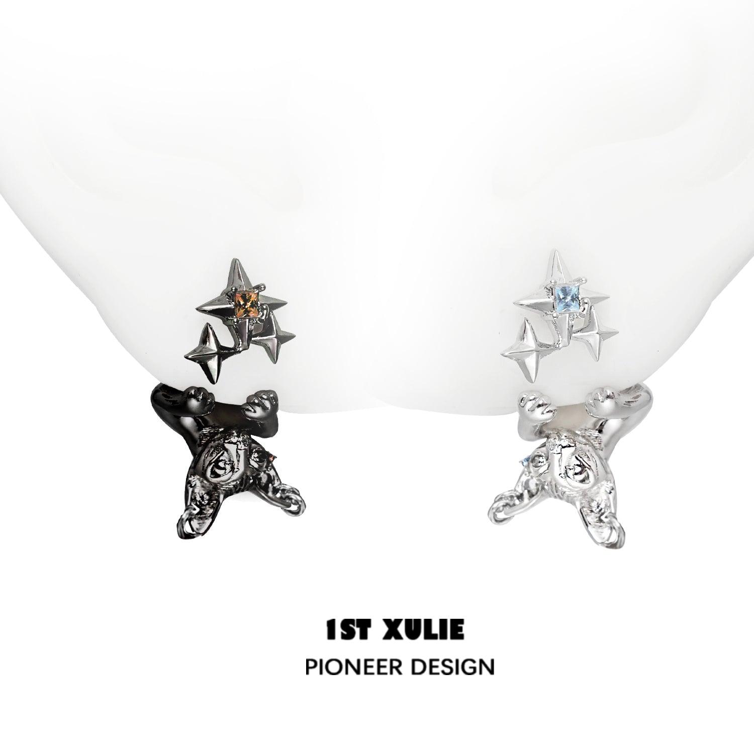 S925 Sterling Silver Cat Earrings - Elegant Upside Down Cat Design for Women | Perfect Gift for Cat Lovers, Birthday & Anniversary Jewelry