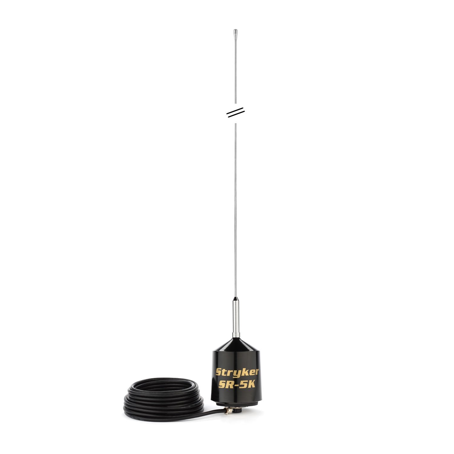 Stryker SR5KRM Heavy Duty CB Antenna for Trucks - Roof Mount 5ft Fiberglass Whip - Long Range Communication for Off-Roading, RV Camping & Emergency Preparedness