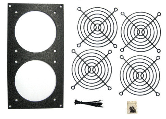 92mm CG Bare Fan Bracket Kit (2 Hole) for Multimedia Cabinet & Home Theater Cooling - Perfect for PC Case, Server Rack & AV Equipment Ventilation