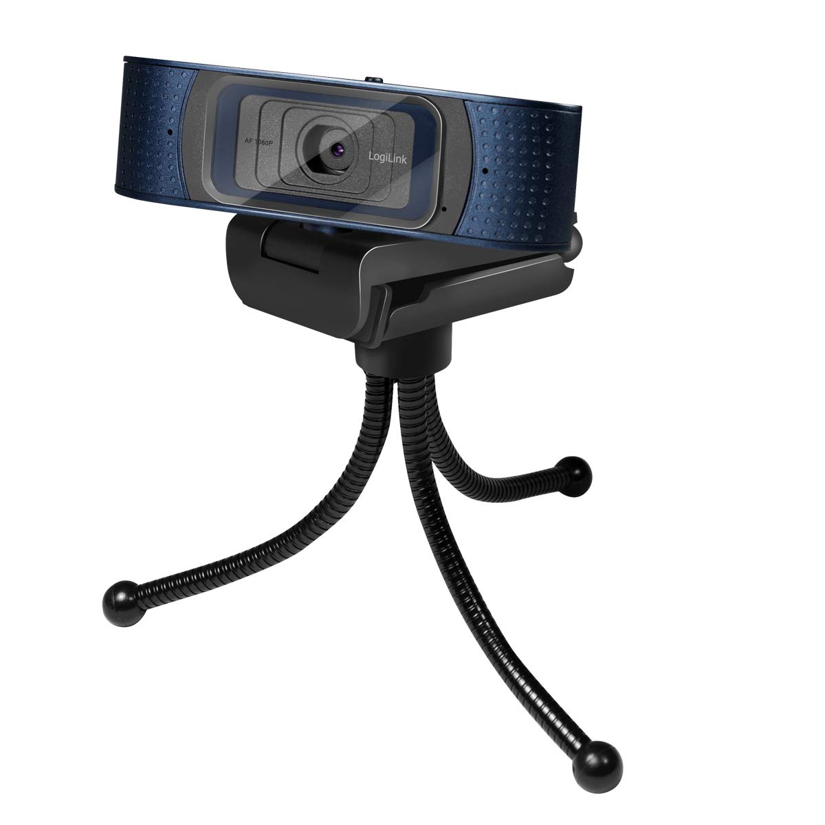 LogiLink AA0139 Mini Flexible Portable Tripod Stand - 1kg Load Capacity for Camera, Smartphone, Webcam - Perfect for Travel, Vlogging, Photography & Video Calls