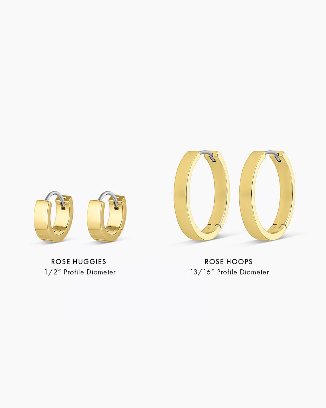 Rose Gold Hoop Earrings for Women - Elegant Dainty Rose Gold Hoops for Everyday Wear, Date Night & Special Occasions