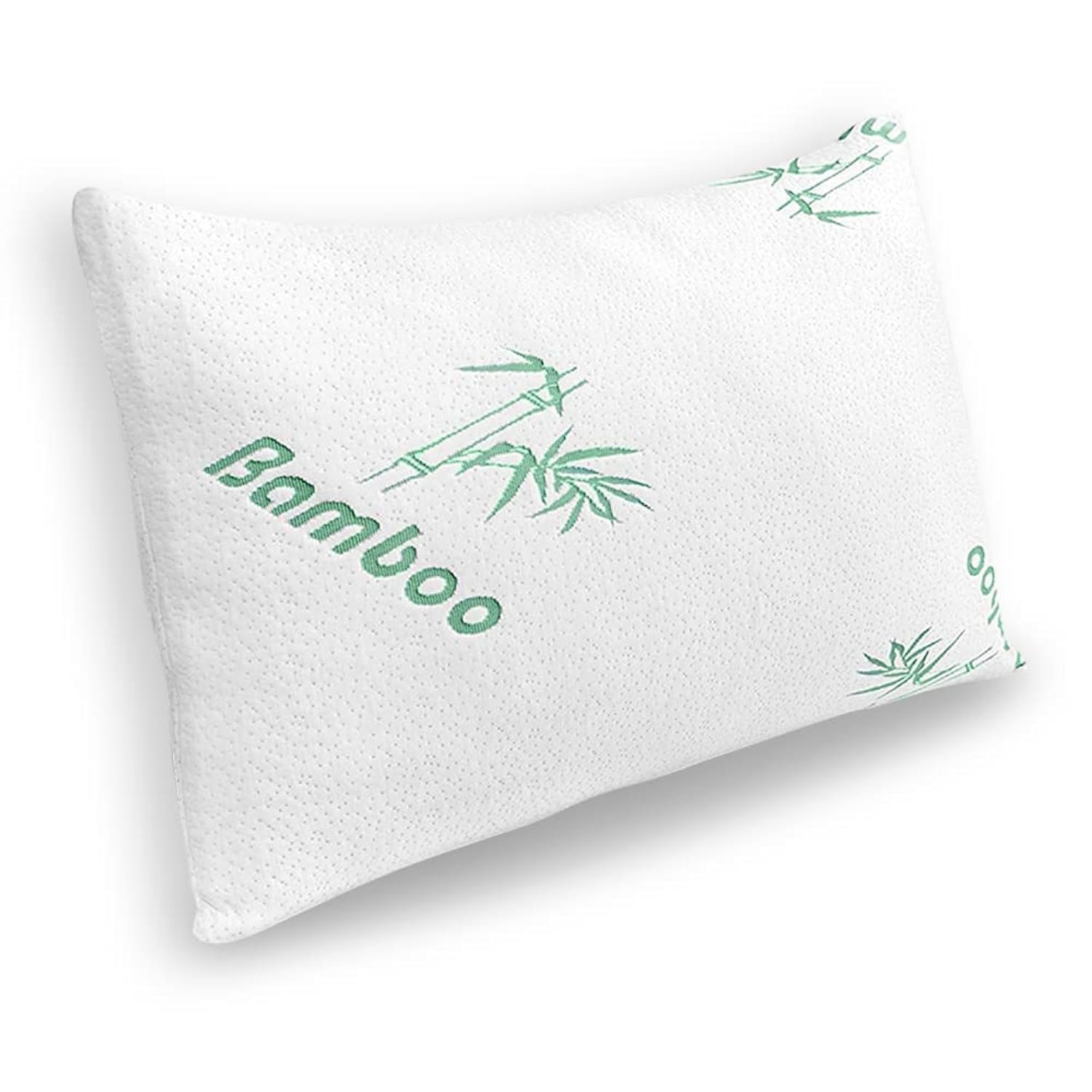 Cooling Shredded Memory Foam Pillows Queen Size - Medium Firm Support for Stomach, Back & Side Sleepers - Breathable Bed Pillow Set (Pack of 2) | Perfect for Hot Sleepers, Neck Pain Relief & Better Sleep Quality