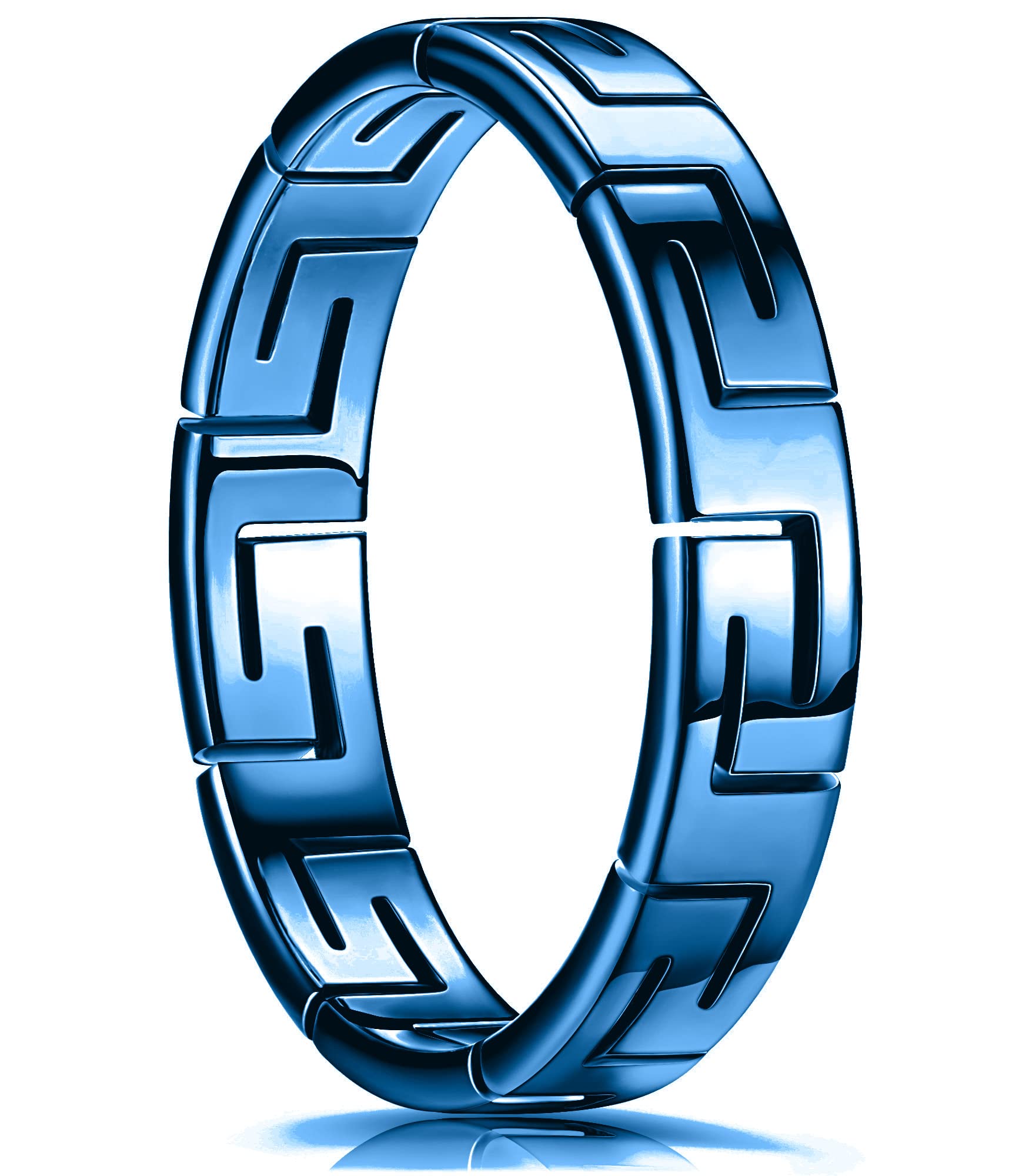4mm Greek King Ring – Stainless Steel Viking Rings for Men & Women | USA Designed Couple Bands | Perfect for Engagement, Wedding & Everyday Wear