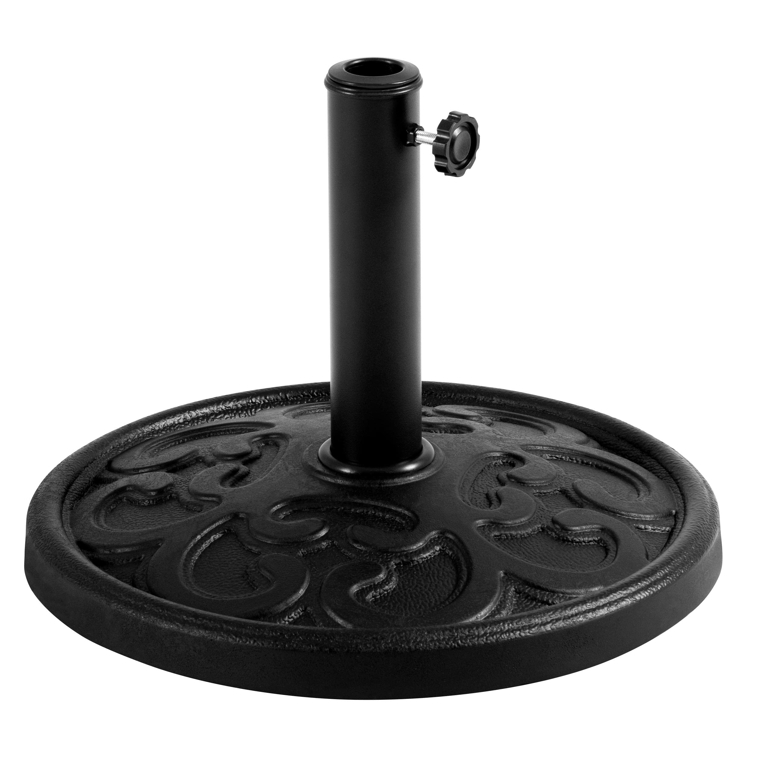 Yaheetech 22lbs Heavy Duty Umbrella Stand - 17.5 Inch Black Iron Base for Patio, Market & Outdoor Umbrellas - Perfect for Garden, Beach, Deck, Lawn & Backyard Parties
