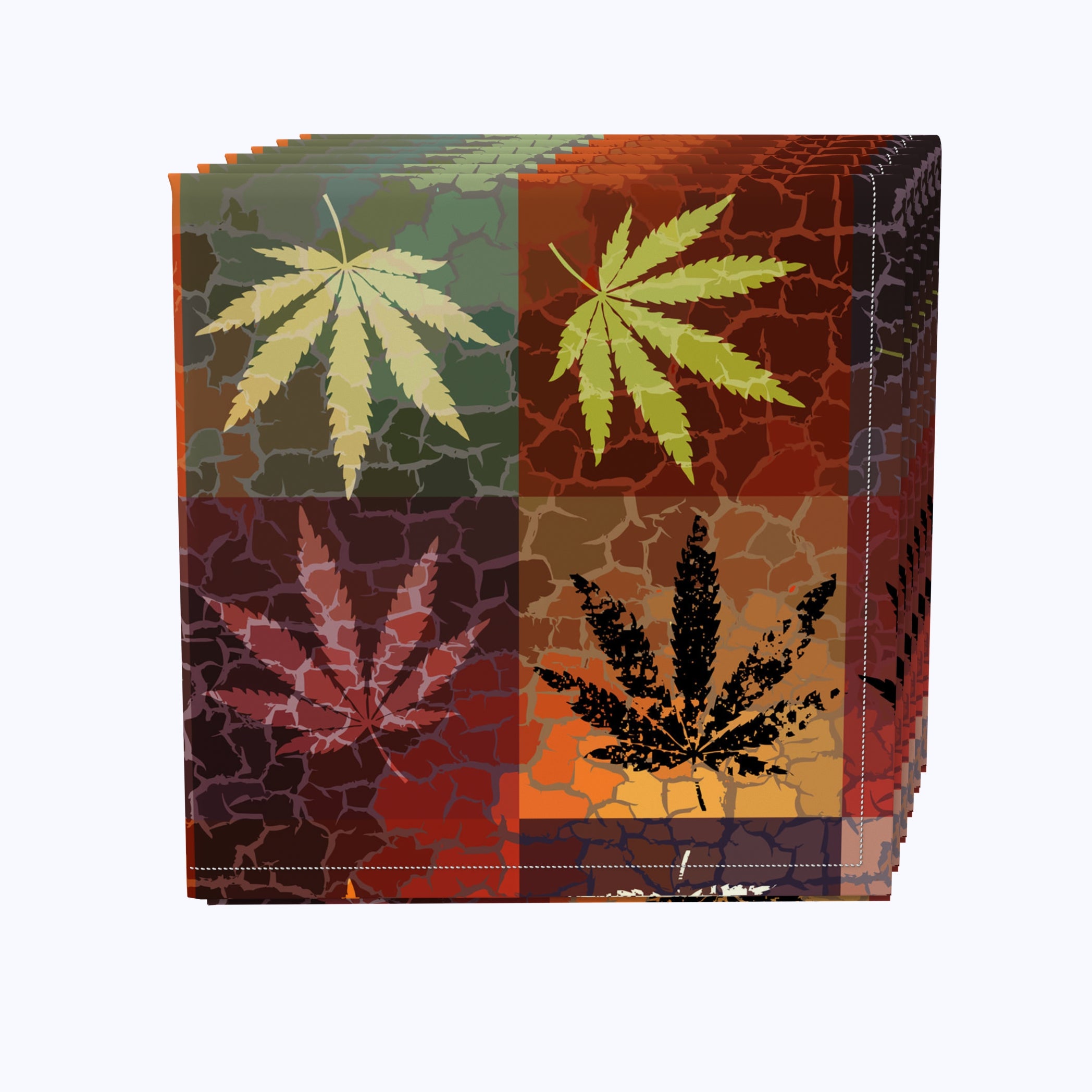 Hemp Leaf Printed Napkins - Eco-Friendly Cannabis Themed Paper Napkins for Parties, Picnics & Boho Decor
