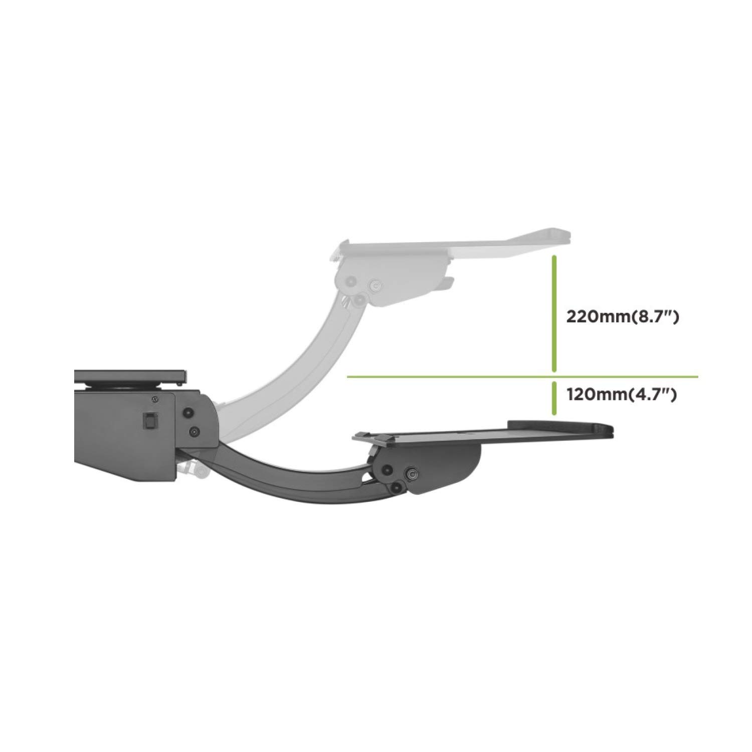 MC-795 Retractable Keyboard Tray with Mouse Platform - Under Desk Mount Keyboard Holder for Office, Gaming & Home Workspace Organization