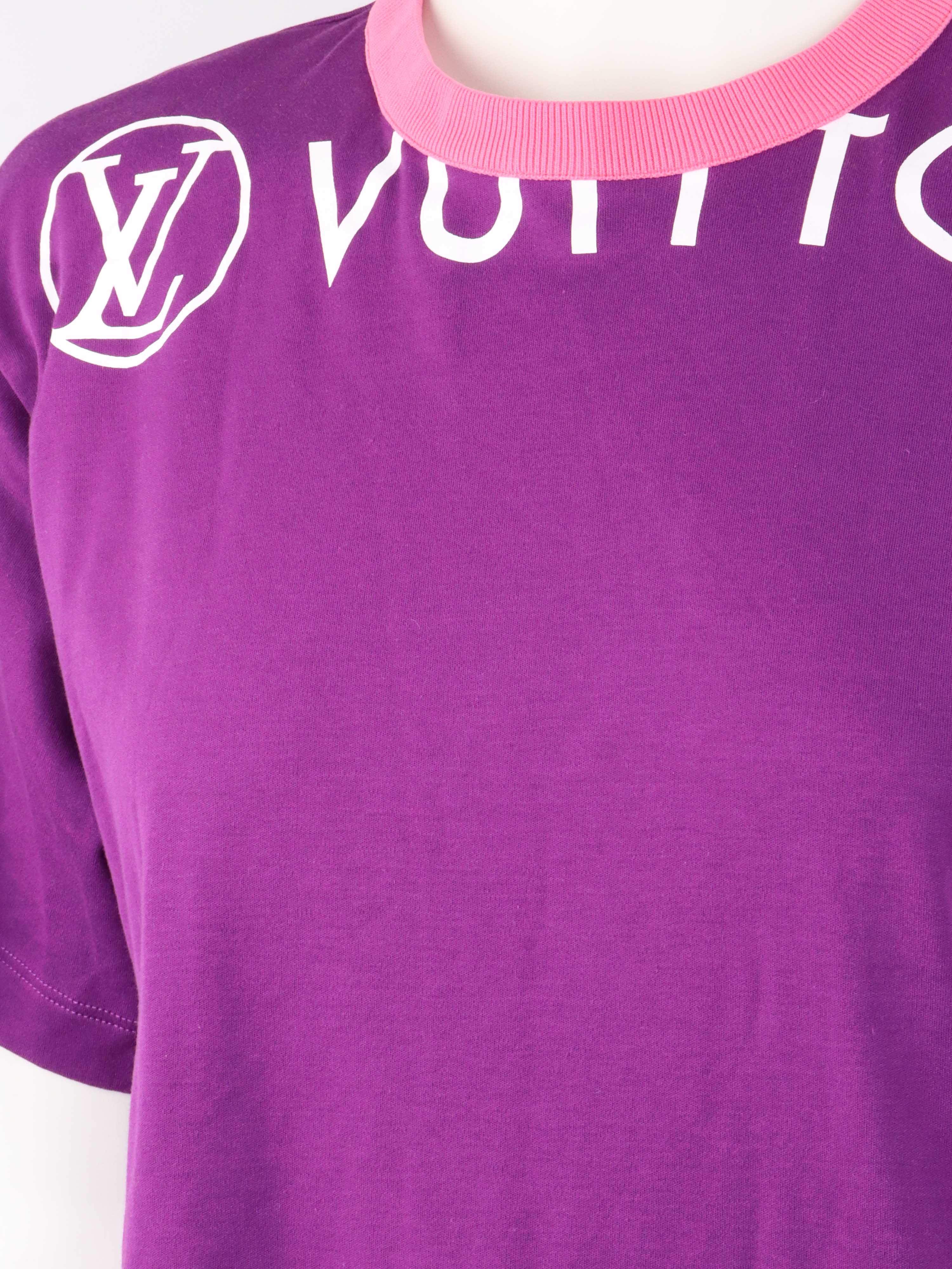 Louis Vuitton Purple Cotton T-Shirt for Men - Luxury Casual Wear | Perfect for Date Nights & Weekend Outings