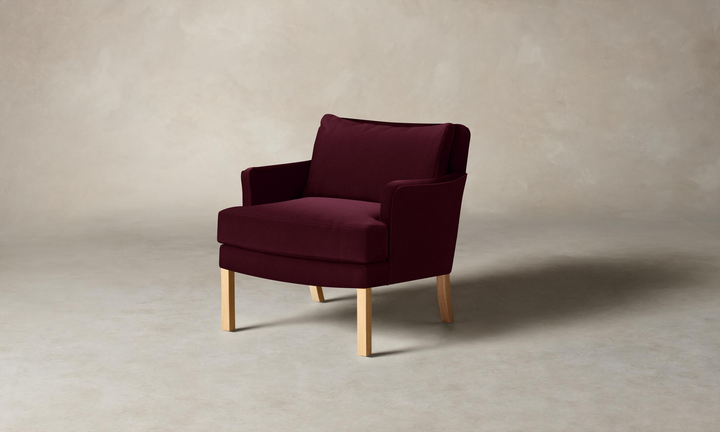 Premium Mohair Crimson Kaye Chair - Elegant & Comfortable Upholstered Armchair for Living Room, Lounge & Office - Perfect for Relaxing & Stylish Home Decor