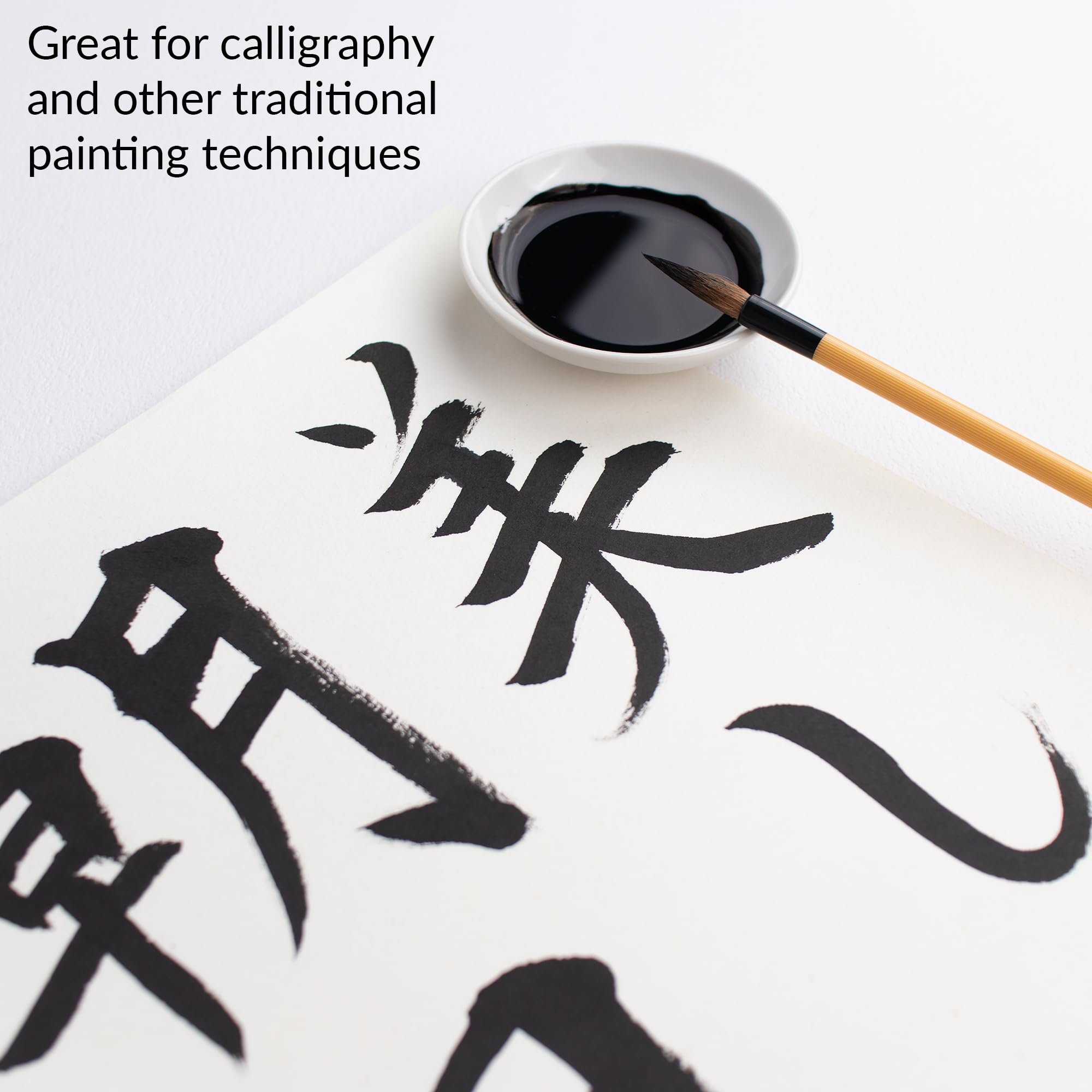 Yasutomo Bokuju Liquid Sumi Ink - 12oz Black Calligraphy Ink for Brush Painting, Drawing & Artwork - Premium Japanese Ink for Ink Brushes, Dip Pens - Perfect for Calligraphy, Sumi-e Painting & Traditional Asian Art