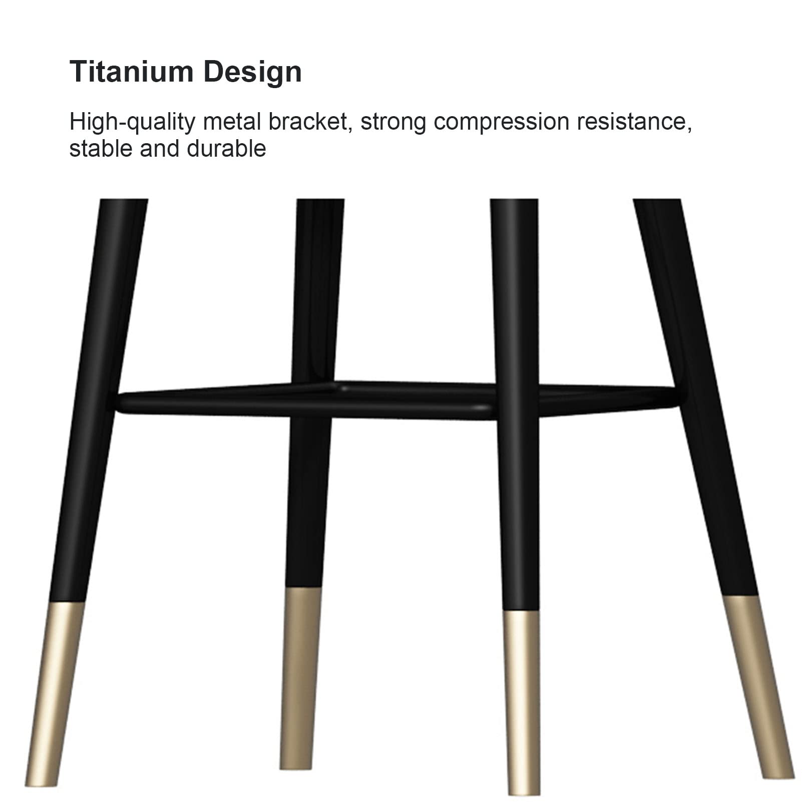 Premium Velvet Bar Stools Set of 2 - 26