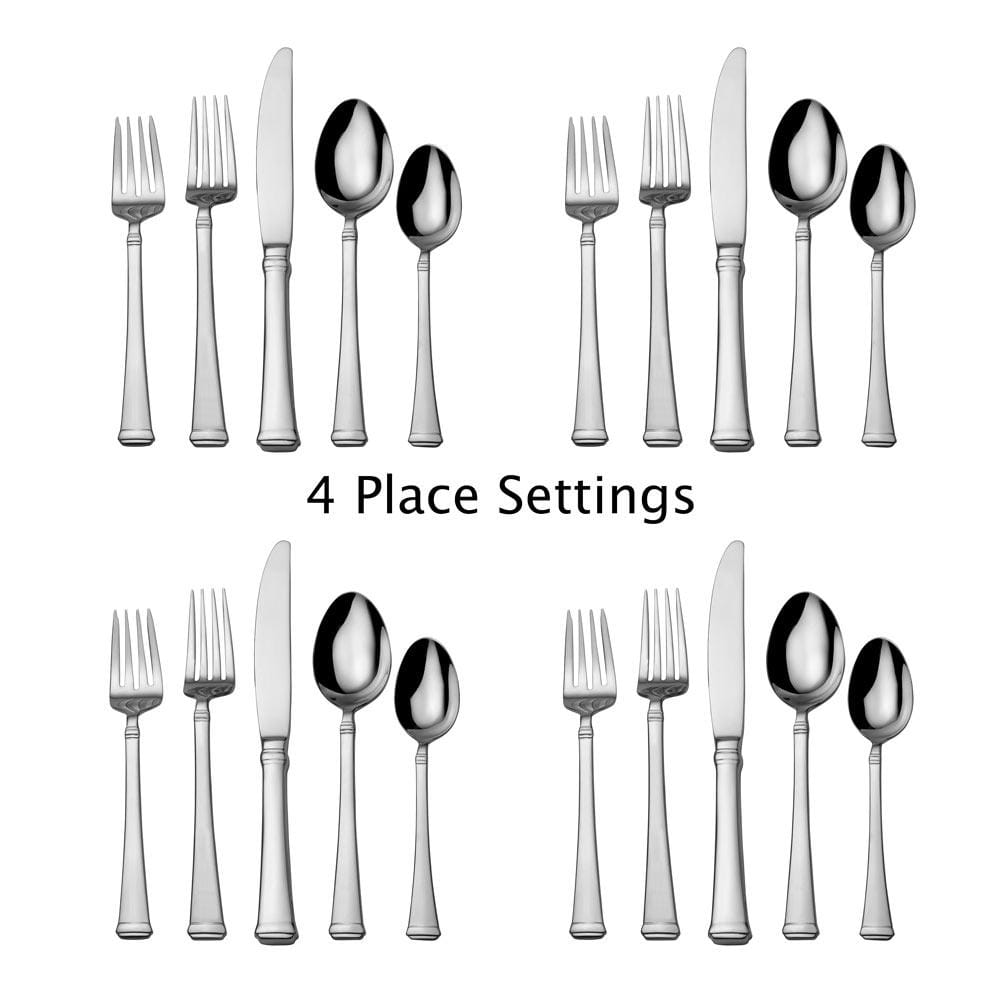 Premium Harmony 20-Piece Stainless Steel Flatware Set - Service for 4 - Elegant Dining Utensils for Everyday Meals & Dinner Parties