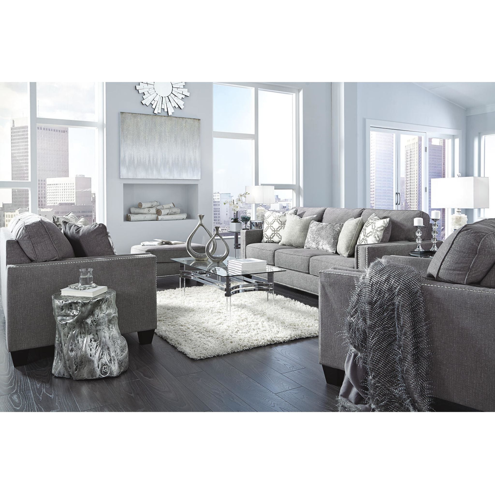 Barrali Modern Sofa in Soft Gray - Comfortable Living Room Couch for Small Spaces, Apartments & Cozy Home Decor