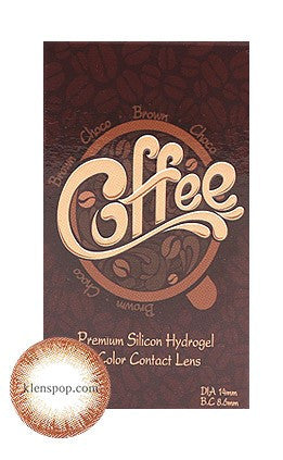 Premium Coffee Brown Silicone Hydrogel Color Contact Lenses (2-Pack) - Monthly Disposable - Natural Eye Color Enhancement for Daily Wear & Special Occasions