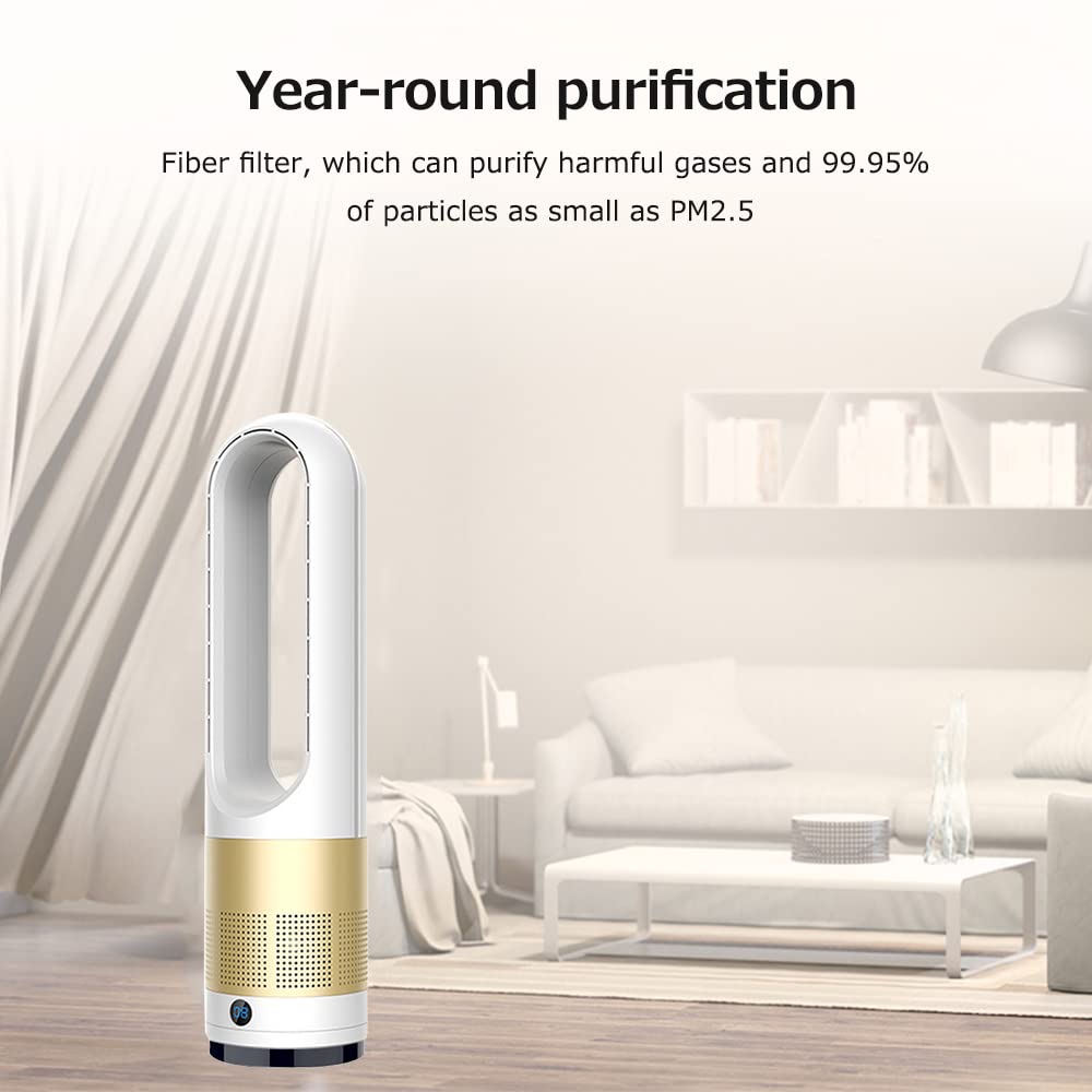 18 Inch Bladeless Electric Fan - PENCHEN Oscillating Table & Floor Air Cooler with Air Purification for Home, Office & Bedroom Use