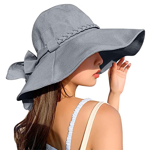 Women's Wide Brim Sun Hat for Beach - UPF 50+ UV Protection Summer Straw Hat for Outdoor, Travel & Vacation