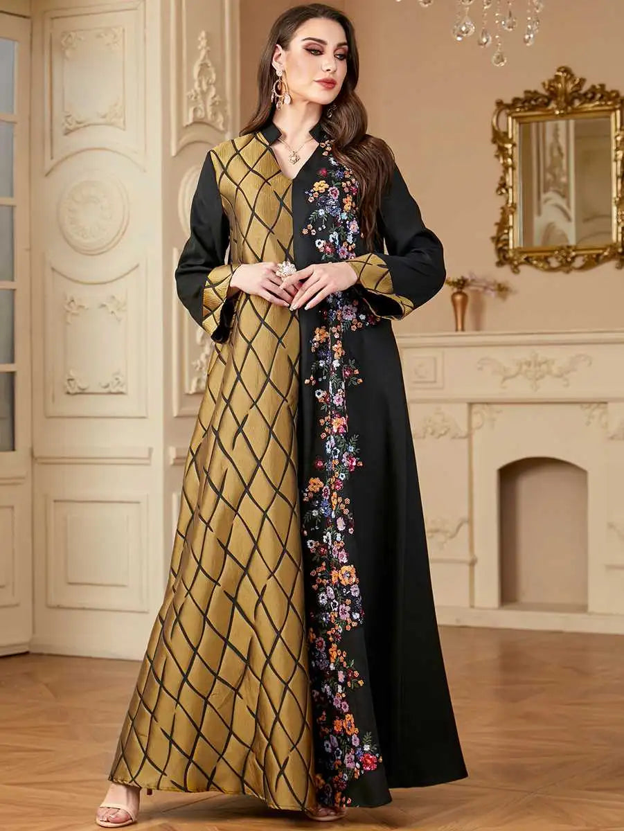 Elegant Embroidery Eid Caftan Dress for Women - Traditional Moroccan Kaftan #244148 | Perfect for Eid Celebrations, Weddings & Special Occasions