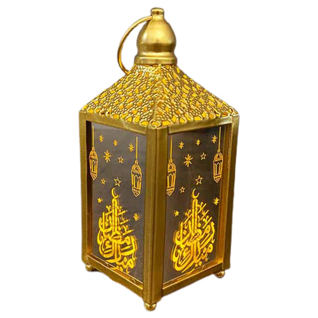 Elegant Square Ramadan Hanging Light - Eid Mubarak Decorative Lantern for Ramadan & Eid Celebrations - Perfect for Home Decor, Mosque Lighting, and Festive Gatherings
