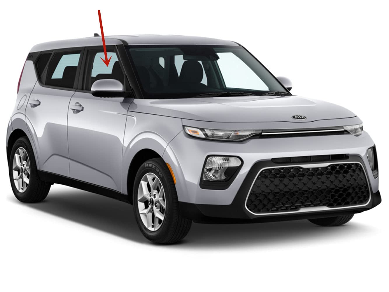 Replacement Passenger Right Side Front Door Window Glass for Kia Soul 2020-2024 Models - Perfect Fit, OEM Quality, Easy Installation for Car Window Repair & Replacement
