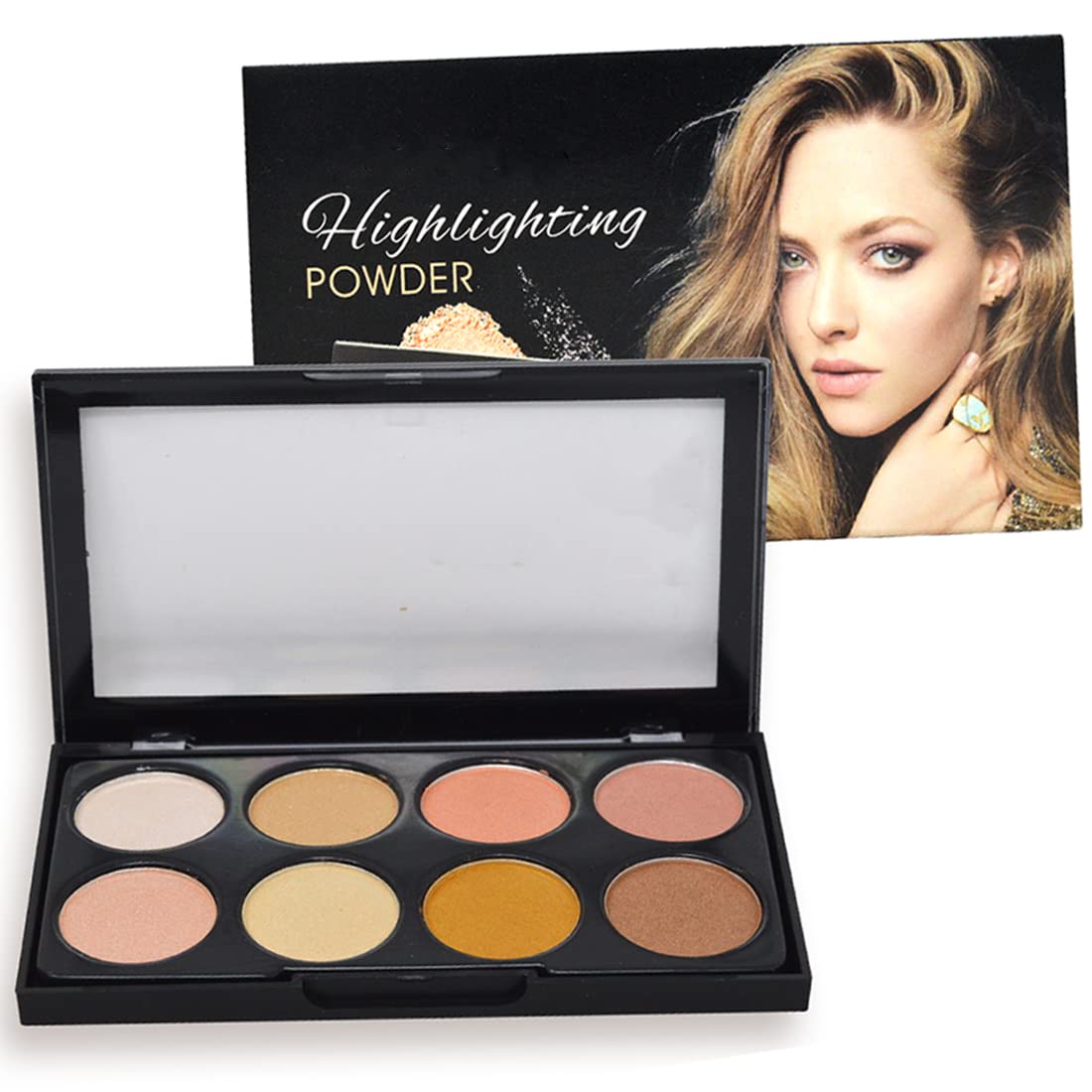 Adbeni 8-Color Face Highlighter Palette - Multicolor Makeup Highlighter Set for Cheekbones, Nose & Contouring | Perfect for Daily Makeup, Photoshoots & Special Occasions
