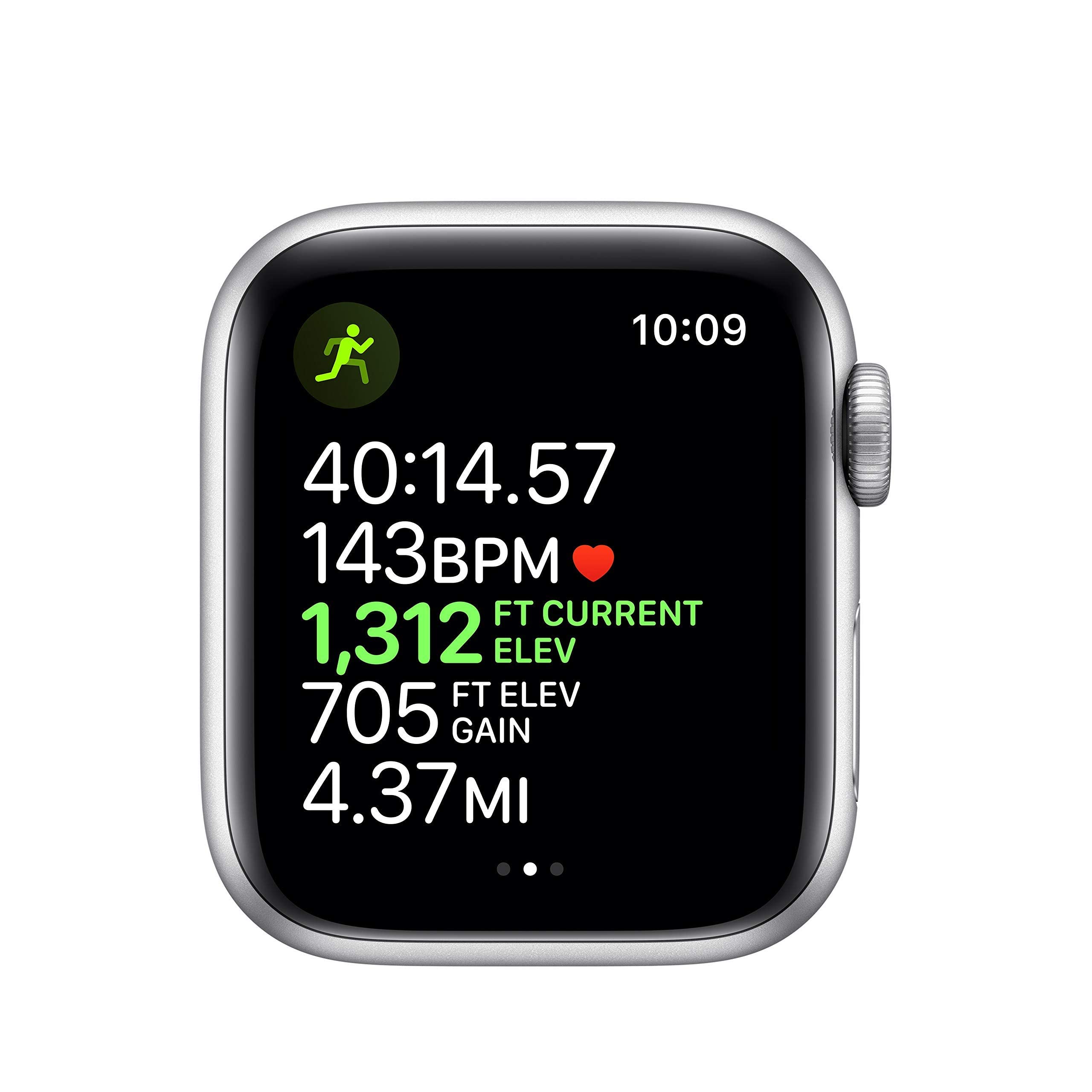 Refurbished Apple Watch Series 5 GPS + Cellular 40mm - Silver Aluminum Case with White Sport Band | Smart Fitness Tracker, Heart Rate Monitor & Water Resistant for Running, Swimming & Daily Use