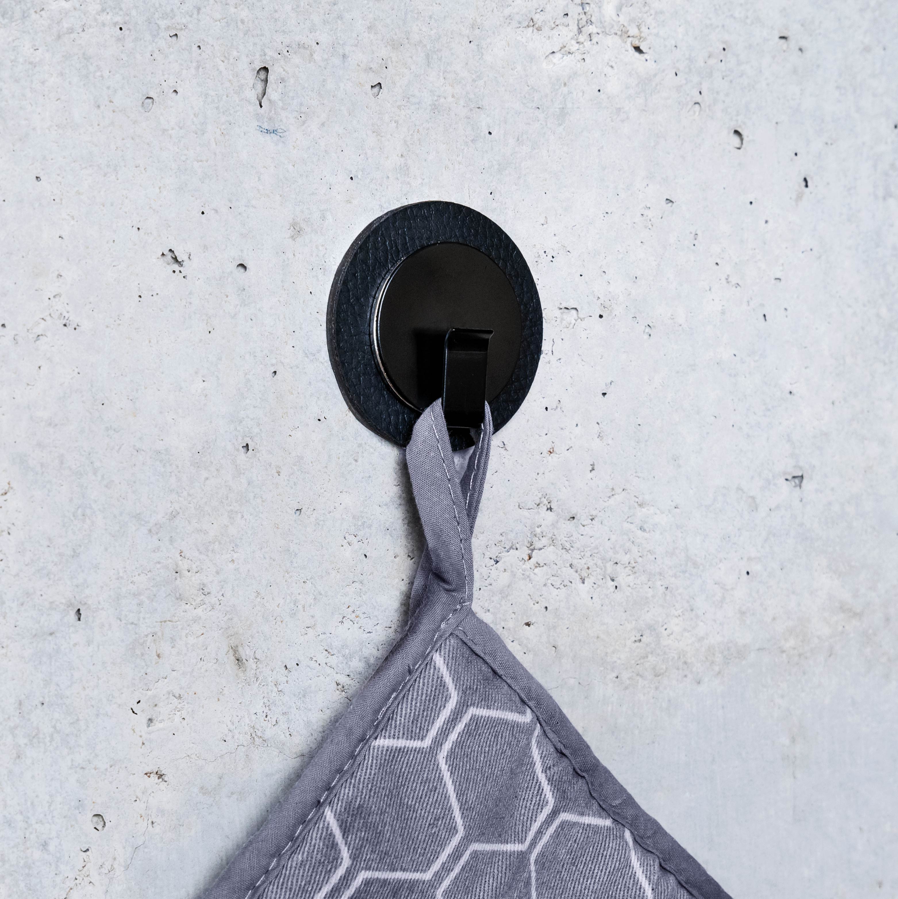Strong Magnetic Hooks for Hanging - Clever Black Heavy Duty Hooks for Kitchen, Bathroom, Garage & Outdoor Use - Perfect for Organizing Tools, Towels, Keys & More