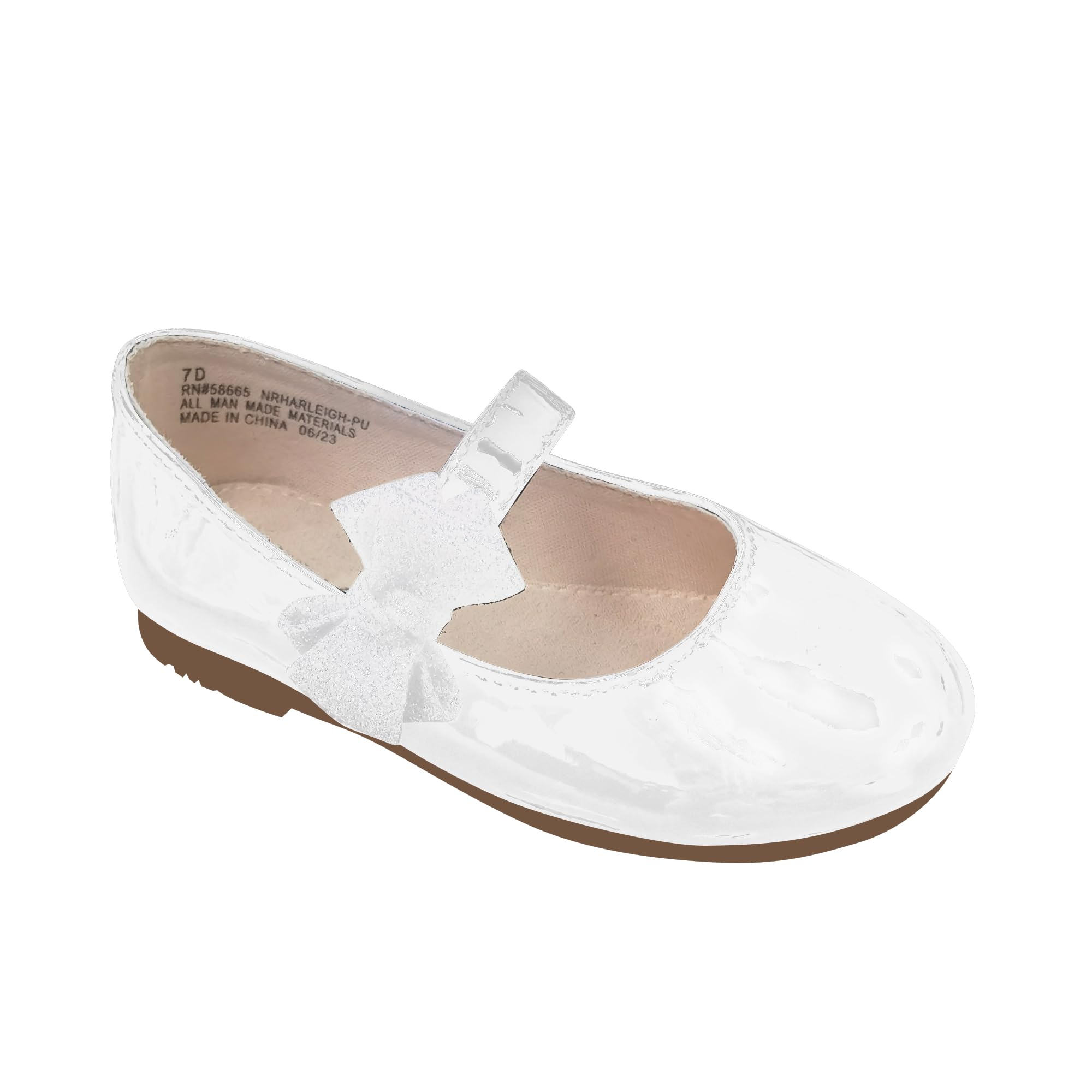 DECIMEN Girls Mary Jane Ballet Flats - Cute Bow & Flower Design Dress Shoes for Weddings, Parties & Special Occasions - Comfortable Princess Shoes for Toddler to Big Kids (Ideal for Flower Girls, Pageants & Formal Events)