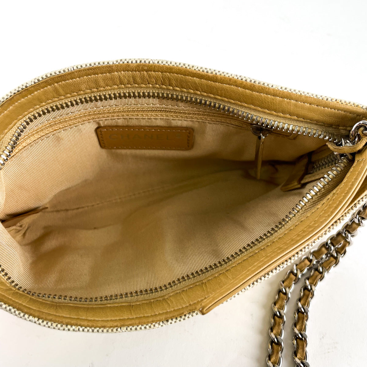 Chanel Camellia No. 5 Chocolate Canvas Pochette Handbag - Luxury Crossbody Bag for Women, Perfect for Date Night & Evening Events