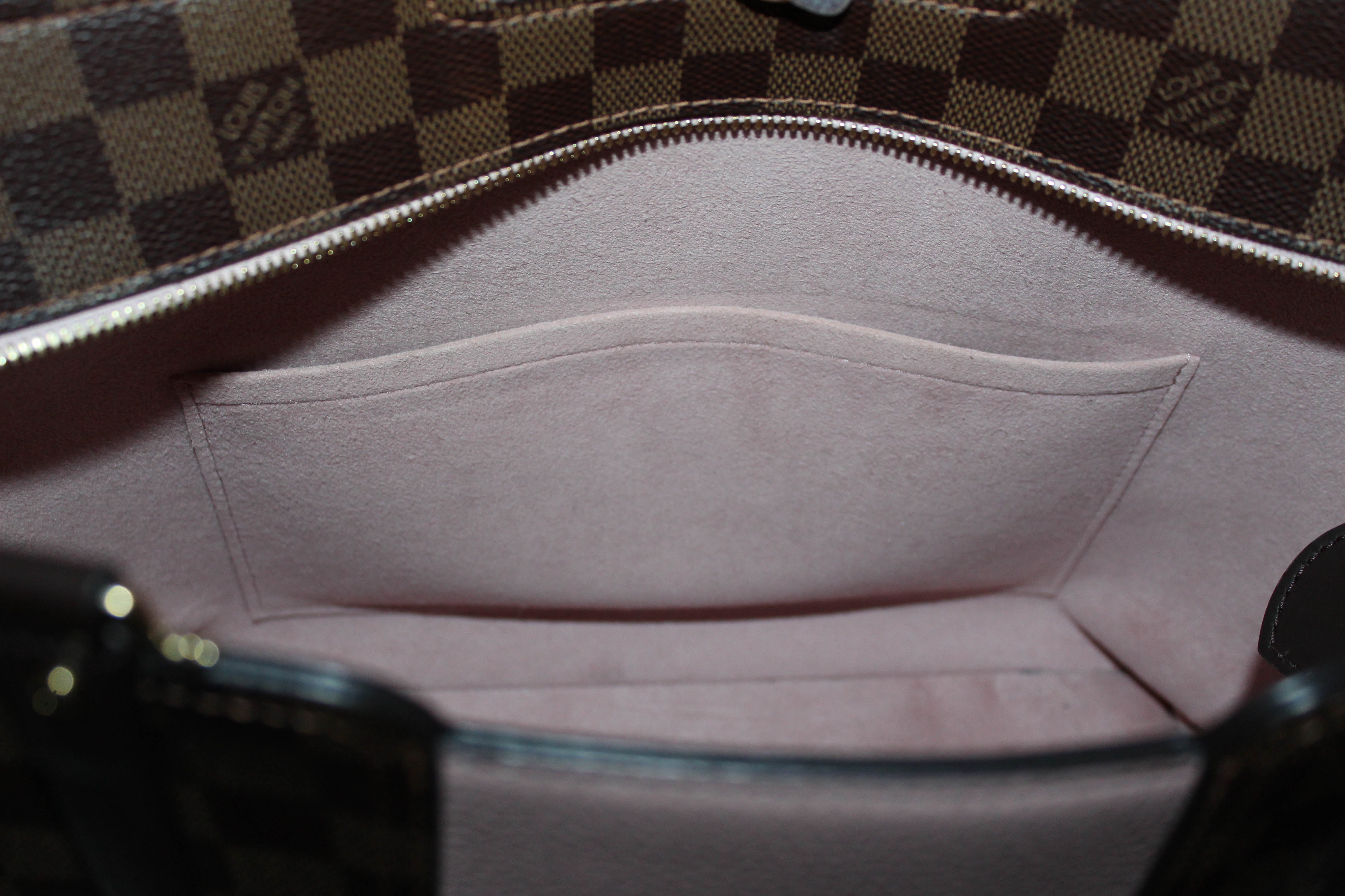 Authentic Louis Vuitton Damier Ebene Pink Jersey Tote Shoulder Bag for Women - Luxury Designer Handbag for Work, Travel & Everyday Use